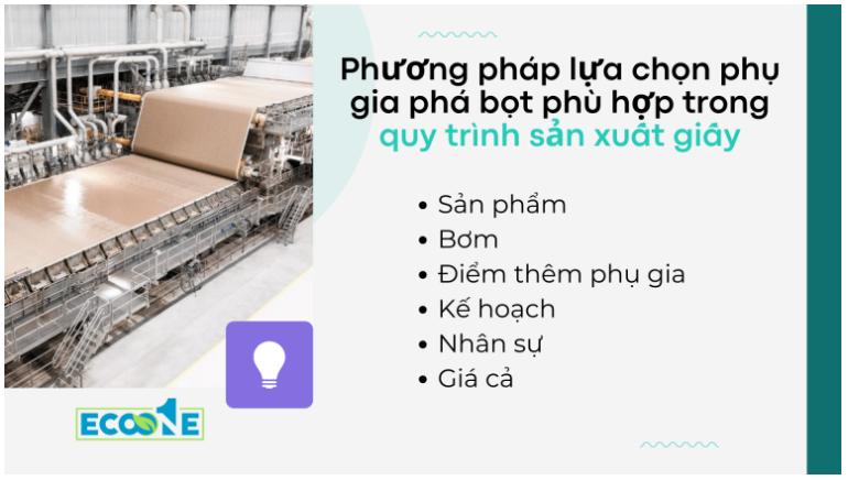 Phương pháp lựa chọn phụ gia phá bọt phù hợp trong quy trình sản xuất giấy